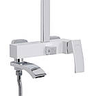 Душова система універсальна Qtap Swan Cascada на три споживачі (з виливом) QTSWA111CRW45570 Chrome/White, фото 3