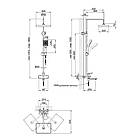 Душова система універсальна Qtap Presto на три споживачі (з виливом) QTPRE111CRM45575 Chrome, фото 2