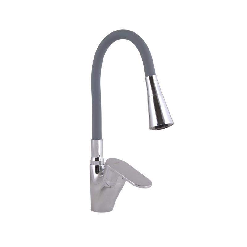 Змішувач для кухні Lidz Tani 007F3 з гнучким виливом (k40) LDTAN007F3GCR31869 Grey / Chrome