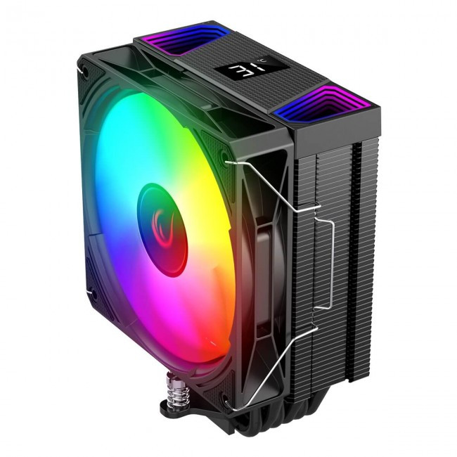 Rampage Octagon C70 Chłodzenie procesora LGA1700/AM5 LCD wentylator infinity 120mm ARGB Black
