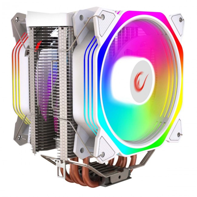 Rampage Octagon C60 Chłodzenie procesora LGA 1700/AM5 1800RPM 2 wentylatory 120mm ARGB White