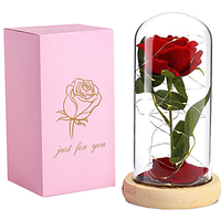 Троянда в колбі з LED-підсвіткою велика червона