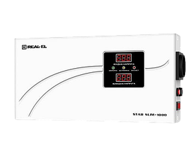 Стабілізатор напруги REAL-EL Stab Slim 1000 White (EL122400007)