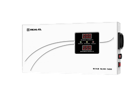 Стабілізатор напруги REAL-EL Stab Slim 500 White (EL122400006)