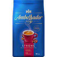 Оригінал! Кава Ambassador в зернах 500г пакет, "Strong" (am.53232) - Вища Якість!