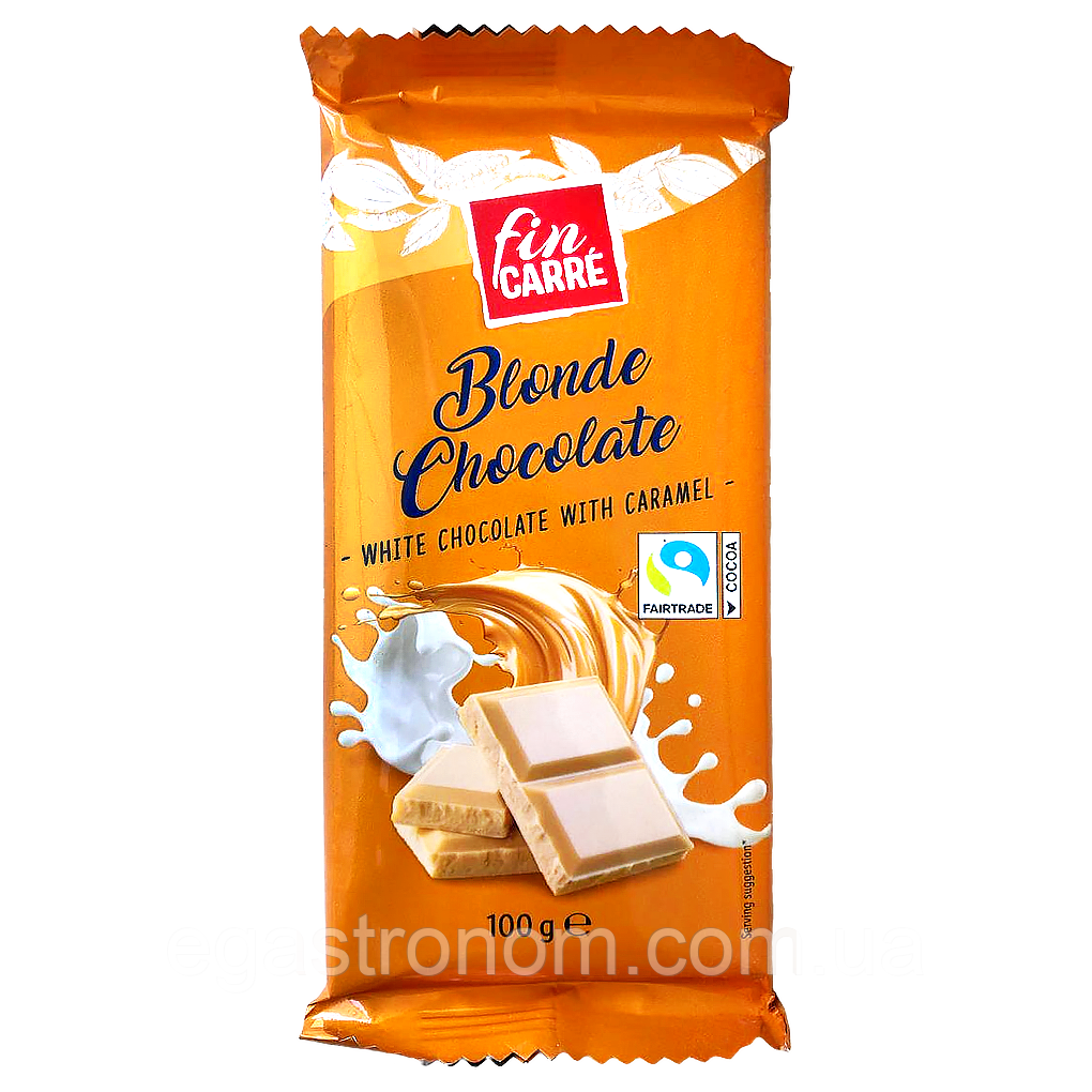 Шоколад білий з карамеллю Фін Карре Fin Carre caramel 100g 30шт/ящ (Код: 00-00017472)