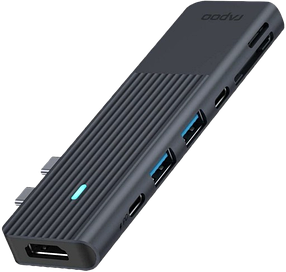 USB-C хаб Rapoo UCM-2003 7 в 1 Black (UCM-2003)