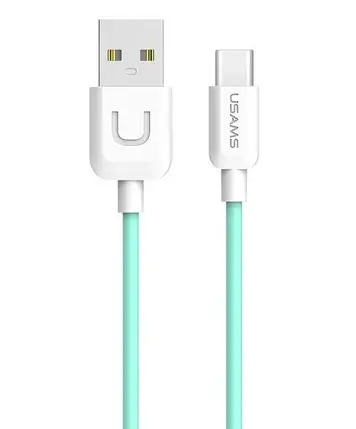 Кабель Usams US-SJ099 USB - USB Type-C, 1 м, Cyan, фото 1