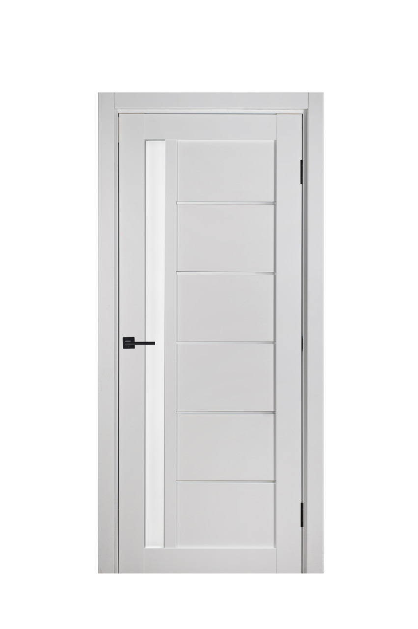 Двері Sun Doors Грета New Білий мат + Скло сатин 80*200 см Двері в спальню Міжкімнатні двері в будинок