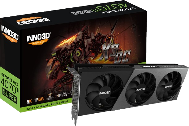 Відеокарта GeForce RTX 4070 Ti Super 16GB Inno3D X3 OC (N407TS3-166XX-186158N)