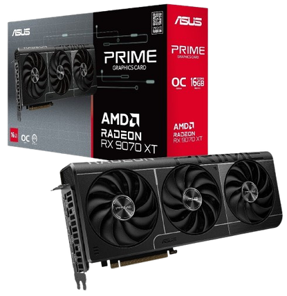 Відеокарта AMD Radeon RX 9070 XT 16GB Asus Prime OC (PRIME-RX9070XT-O16G), фото 1