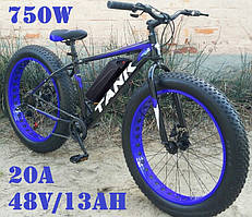 Електровелосипед фетбайк 26/4.0 Cross 750W 48V/13AH, 20 А PAS позашляховик, заднє мотор колесо електрофетбайк