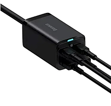 Мережевий зарядний пристрій Baseus GaN3 Pro 4 Ports Desktop Charger 100W Black (CCGP000101), фото 4
