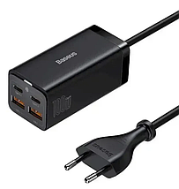 Мережевий зарядний пристрій Baseus GaN3 Pro 4 Ports Desktop Charger 100W Black (CCGP000101), фото 5