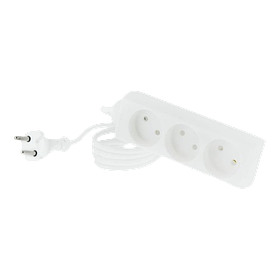 Подовжувач Tecro TSC-3-1.5 1.5m White (TSC-3-1.5)
