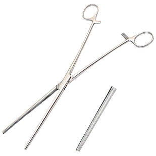 Затискач гінекологічний по Mayo-Robson довгий  прямий SURGIWELOMED Довжина 26,0 см