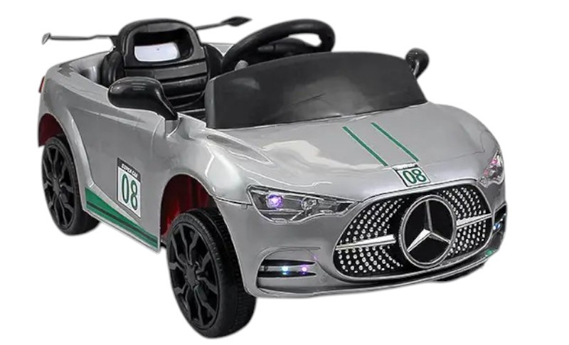 Електромобіль Just Drive Mercedes-CL (2 мотори по 20W, акумулятор 6V7AH, пульт 2,4G, MP3) Срібний