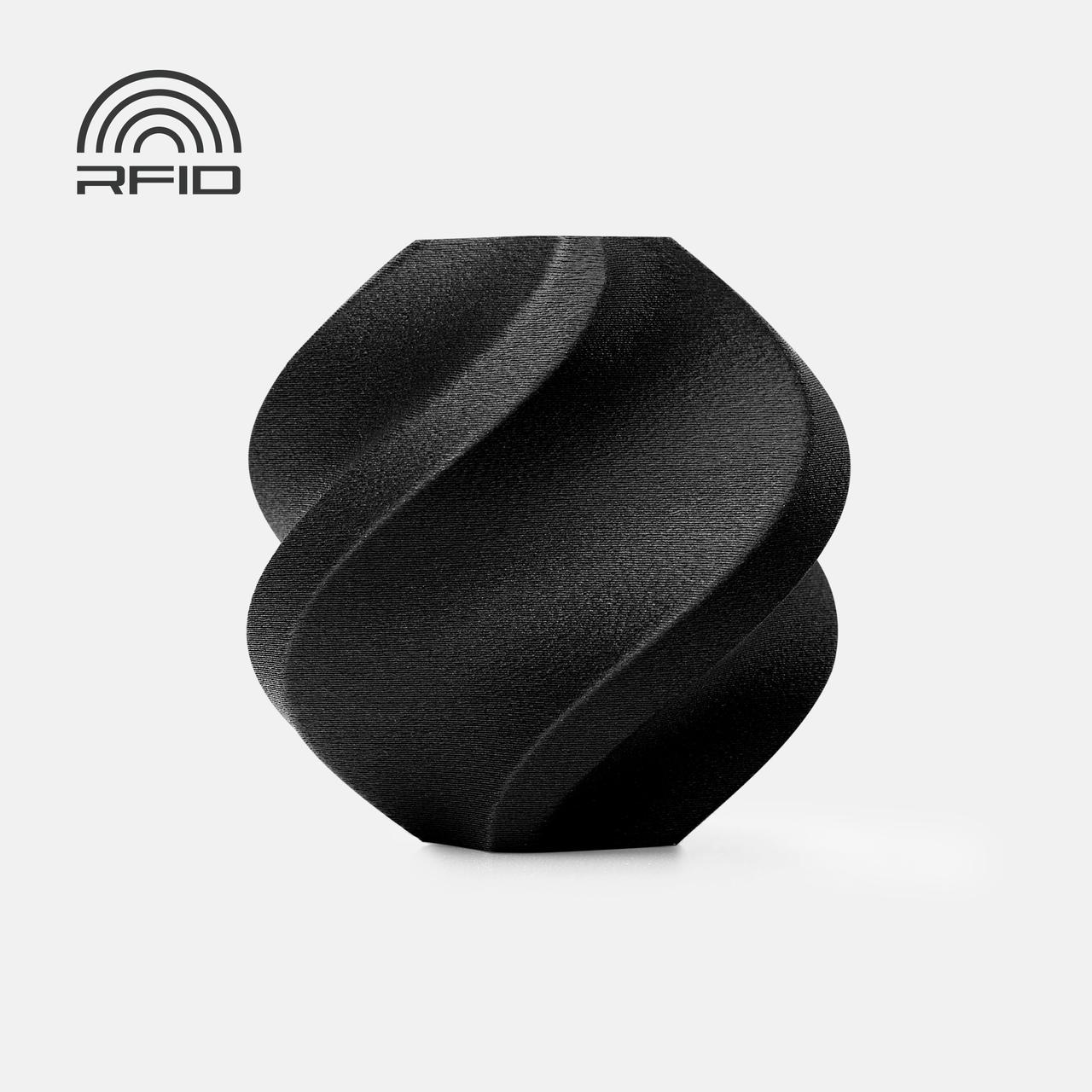 Пластик філамент для 3Д-друку Bambu Lab PA6-GF Black (72104), Reusable Spool, 1.75мм, 1кг, 365м, 260-290°C, Чорний