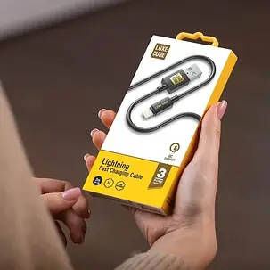 Кабель Luxe Cube USB-Lightning, 3А, 2м, чорний, фото 3