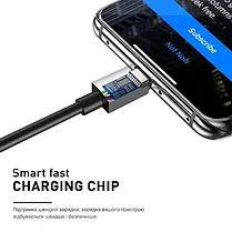 Кабель Luxe Cube USB-Lightning, 3А, 2м, чорний, фото 5