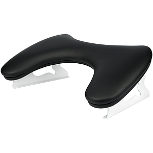 Підлокітник для манікюру Фігурний півмісяць, чорний на білих ніжках МЕТАЛ