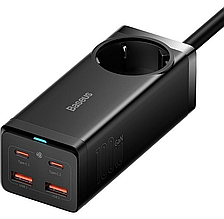 Мережевий зарядний пристрій Baseus GaN3 Pro AC 2хUSB+2хType-C 100W Cable Type-C-Type-C 1m (PSZM000401)