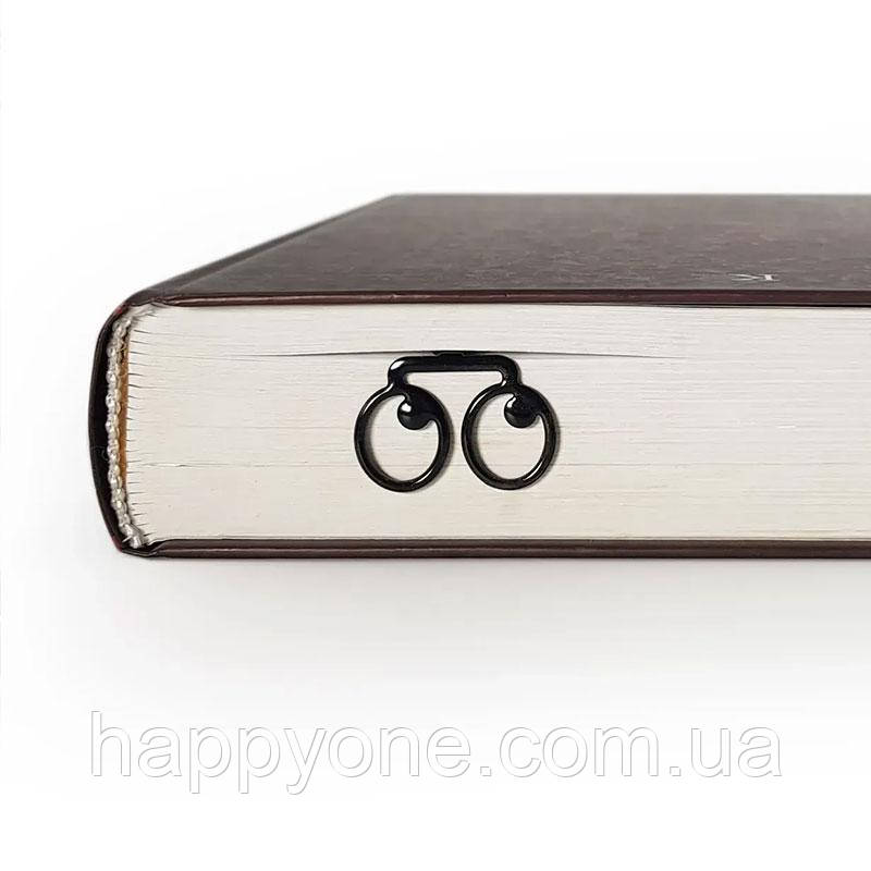 Прикольна закладка для книг «Запитальні очі» (металева)