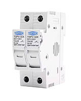 Держатель предохранителей TOMZN TOPV-32 10х38мм 1100V DC 2P для солнечных панелей (PV систем)