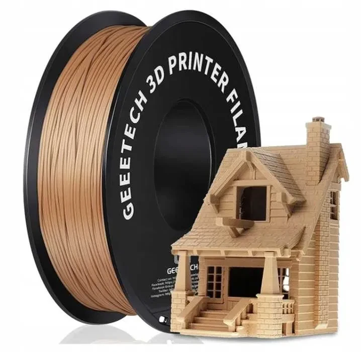 PLA пластик 1.75 мм 1 кг   FILAMENT для 3D принтера  GEEETECH WOOD Дерево