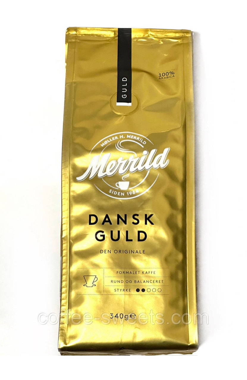 Кава мелена lavazza merrild dansk guld (арабіка  100%) 340 г