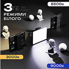 Портативне відеосвітло M15 з триногою LED панель для фото та відеозйомки лампа для селфі, фото 5