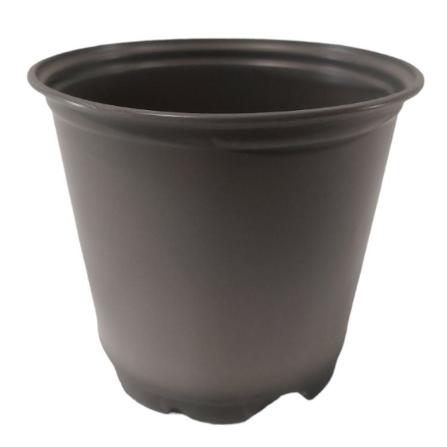 Стакан для розсади 400 мл ∅ 11 см пластиковий чорний м'який з дренажем, фото 1