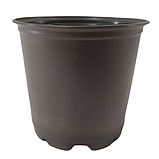Стакан для розсади 400 мл ∅ 11 см пластиковий чорний м'який з дренажем, фото 2