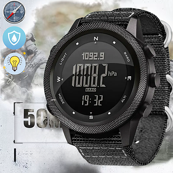 Військовий годинник із компасом водонепроникний і протиударний North Edge, водостійкий чоловічий годинник тактичний