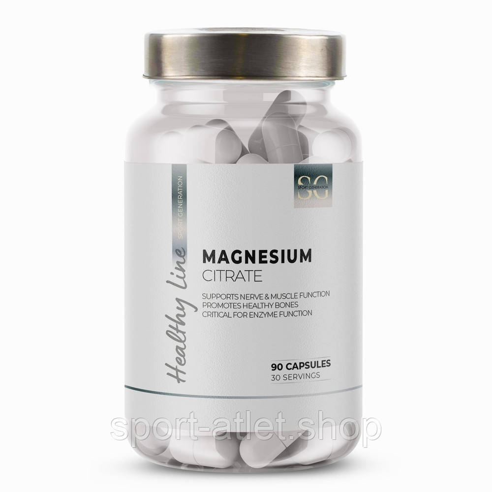 Вітаміни та мінерали Sport Generation Healthy Line Magnesium Citrate, 90 капсул