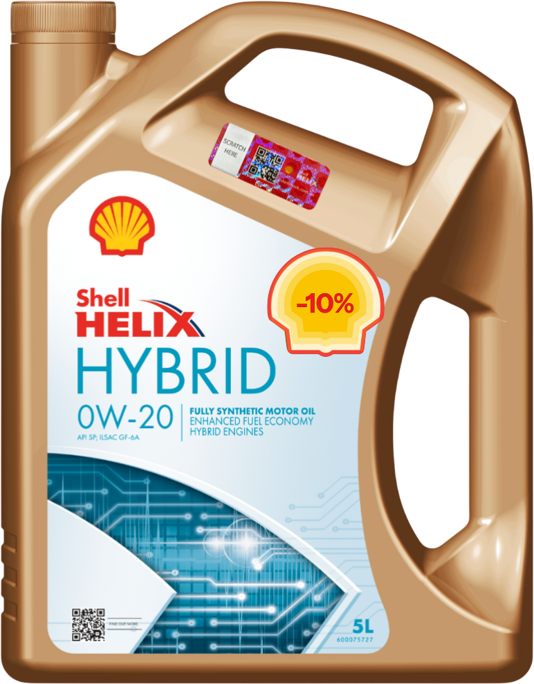 Моторна олива Shell Helix Hybrid 0W-20, 5 л