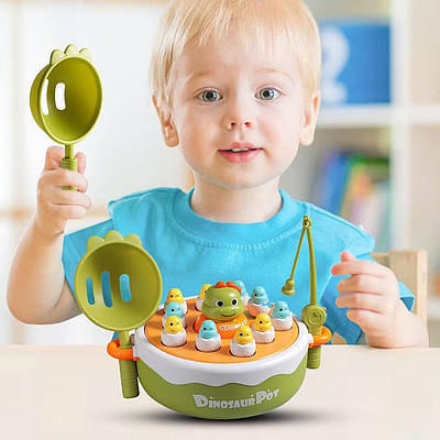 Магнітна риболовля динозаври Інтерактивний набір юного рибалки Розвиваюча музична іграшка вудочки сачки