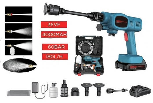 Автомийка високого тиску BOXER BX-7011 36V із двома акумуляторами, фото 3