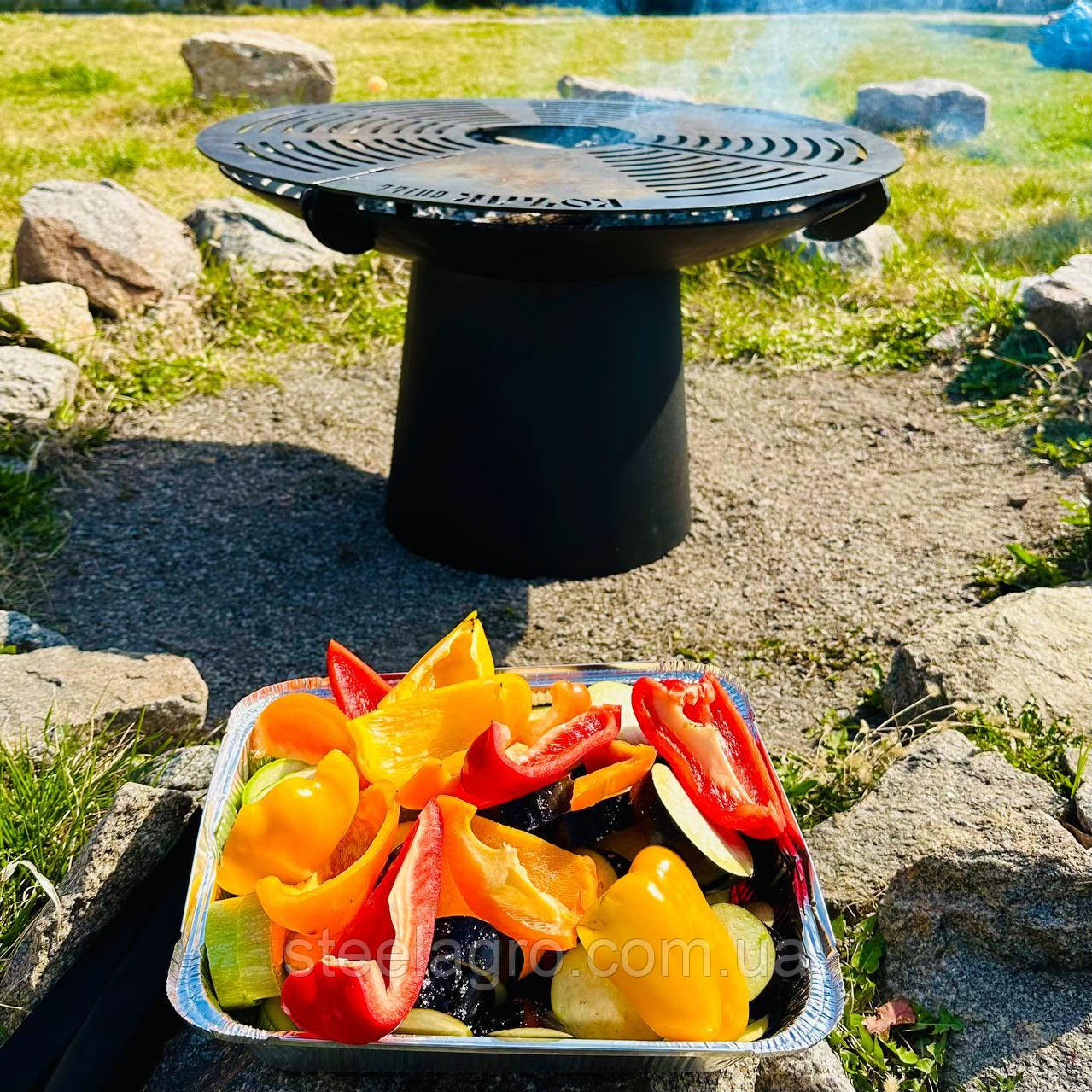 Кострова чаша Kozak Small Tower Grill 760мм (вкрита вогнетривкою фарбою)., фото 1