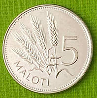 Монета Лесото 5 малоті 2010 р