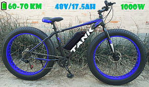 Електровелосипед 26/4.0 фетбайк 1000W 48V/17.5Ah, 25 А PAS Cross позашляховик заднє колесо електрофетбайк