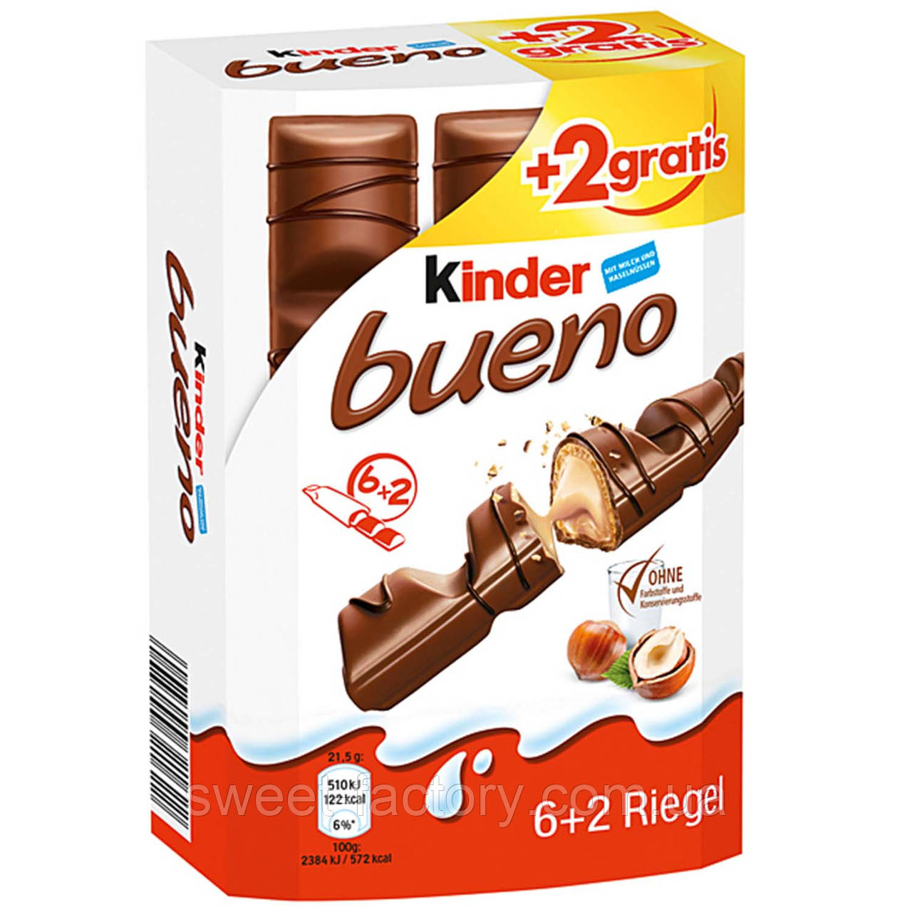 Батончики Kinder Bueno Milk Chocolate 8s 172g, фото 1