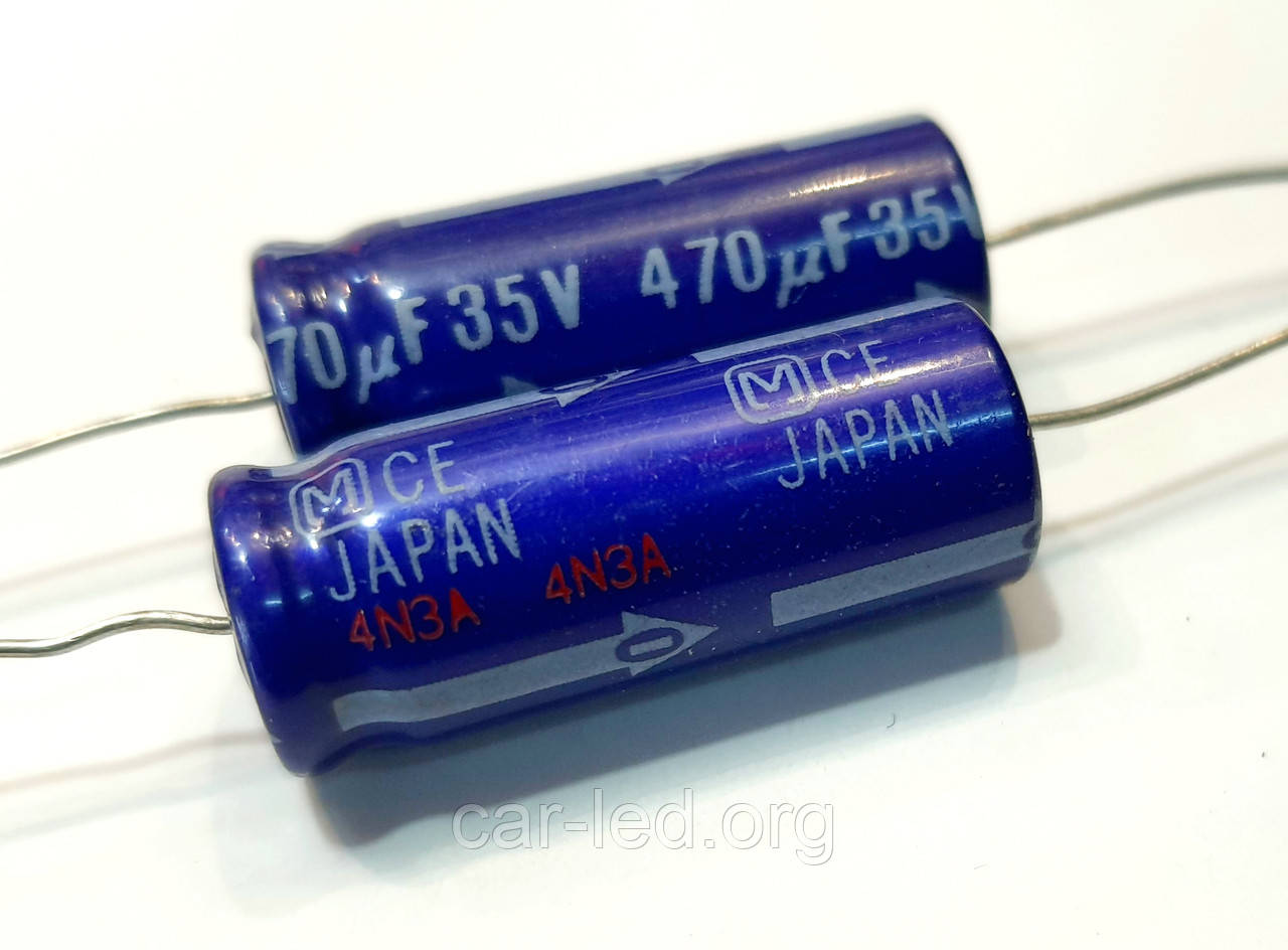 470mkf - 35v 10*25 MATSUSHITA JAPAN, 85°C конденсатор електролітичний аксіальні виводи 5000 h