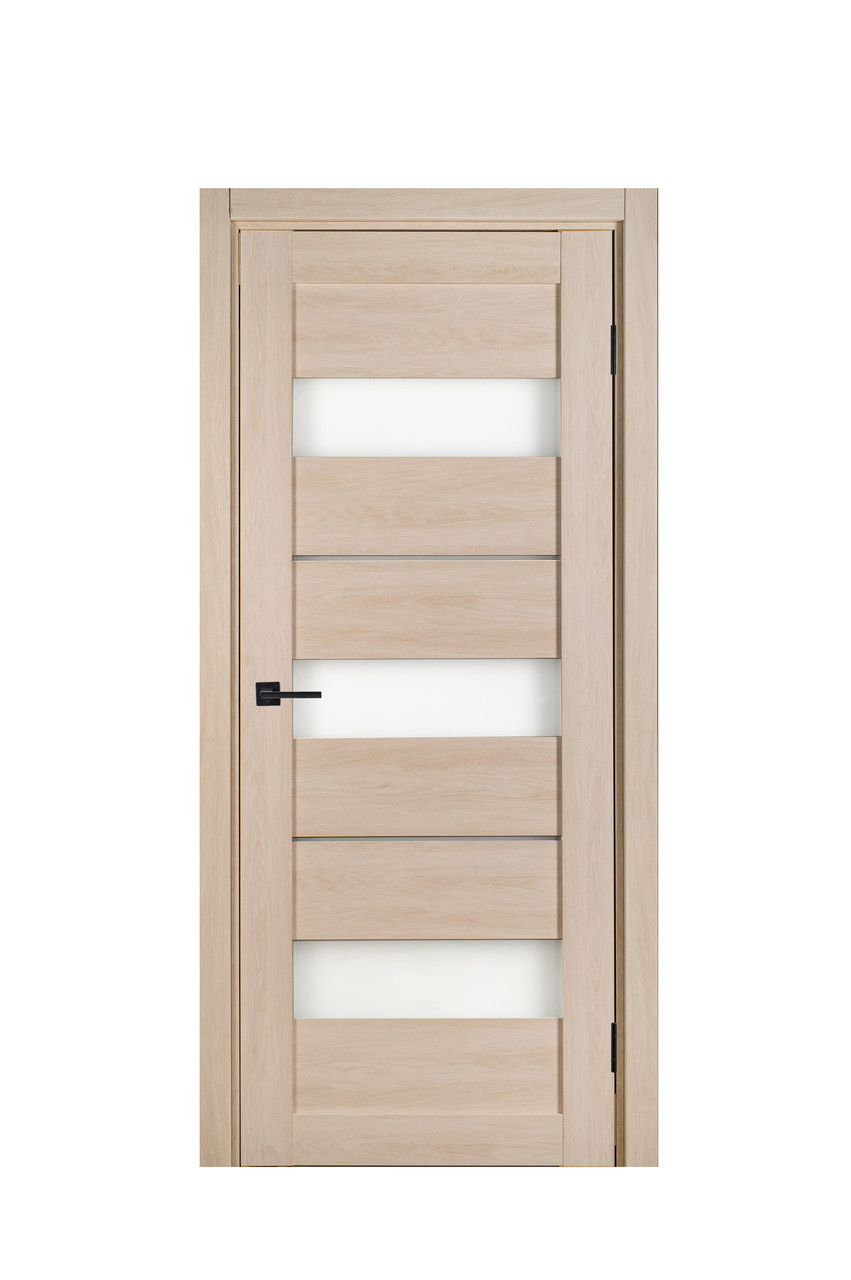 Двері Sun Doors Лілу New Дуб молочний + Скло сатин 80*200 см Двері міжкімнатні для спальні