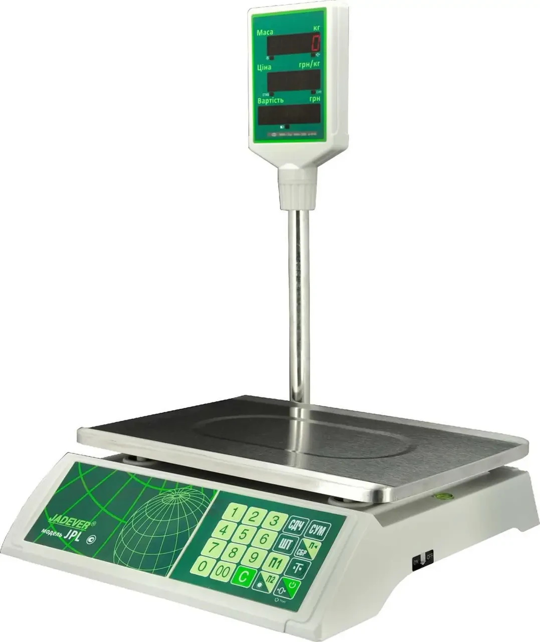 Торгові ваги зі стійкою Jadever JPL 30К LCD (LED)