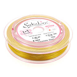 Ювелірний трос SakuLux (Flexy7) Японія 0,40 мм 1 м Золото