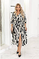 Сукня жіноча міді з принтом 060 (А)