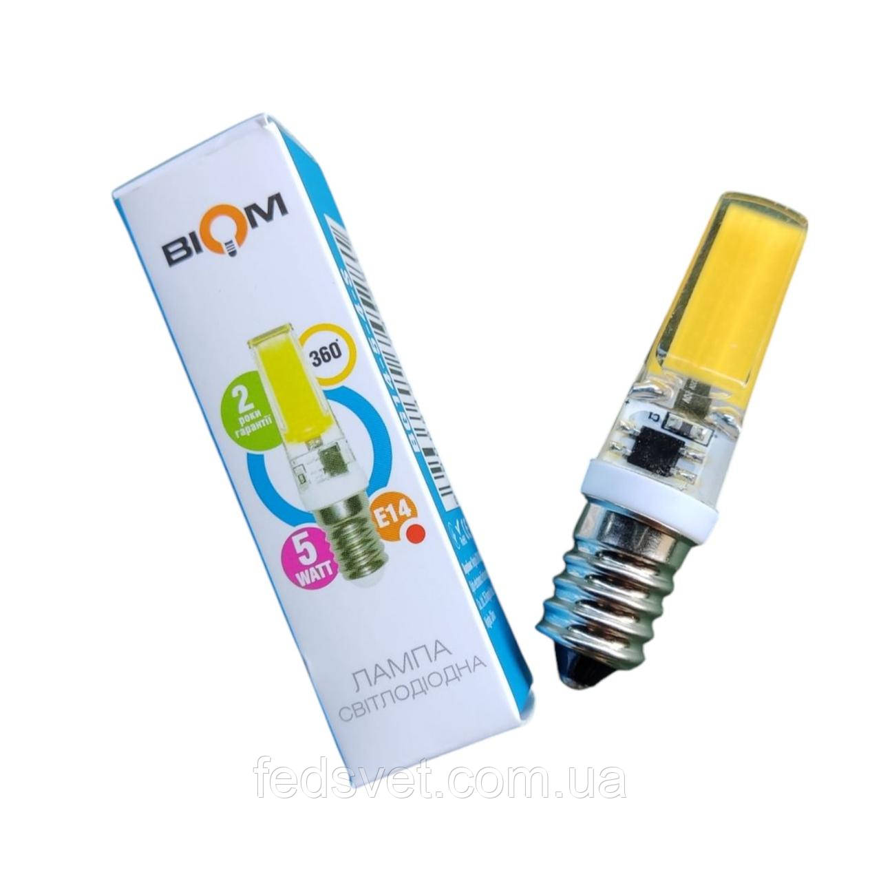 Світлодіодна лампа Biom 5W E14 3000K AC220 silicon
