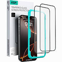 Захисне скло ESR для iPhone 16 / 15 - Tempered-Glass (2 шт), Black (4894240235935)