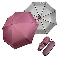 Кишенькова жіноча механічна міні-парасолька у футлярі від Toprain, рожева, 0741-4